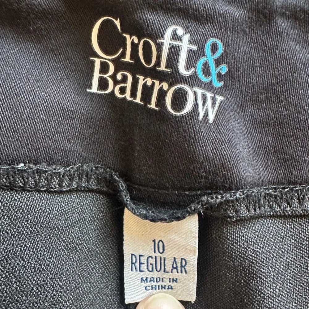 Croft & Barrow Womens Capri Pants Size 10 Regular Black Effortless Stretch‎